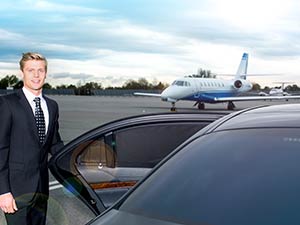 chauffeur, limousine, aircraft, airport transfer